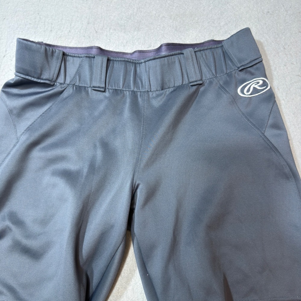 Rawlings Softball Pants Womens Medium Grey Athletic Tapered Elastic Waist